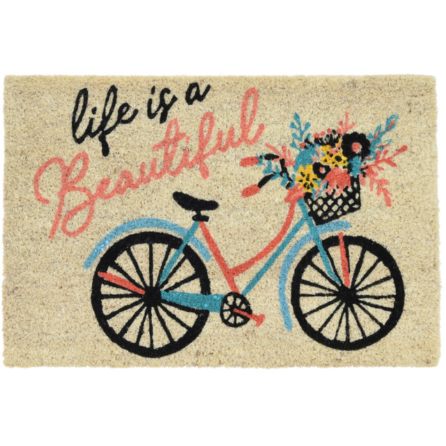 Covoras de intrare din fibre de cocos Buchete, 59 x 39 cm