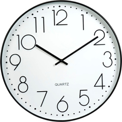 Ceas de perete cu ramă neagră, Ø 50 cm