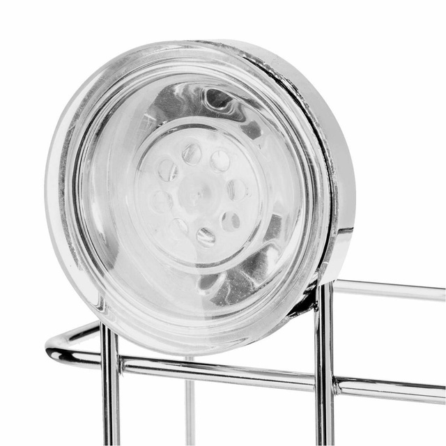 Raft pentru baie, suspendat cu ventuze, otel cromat, inalt