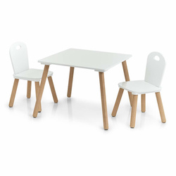 Set mobilier pentru copii Scandi, 2 scaune + masă, mobilier pentru copii Zeller