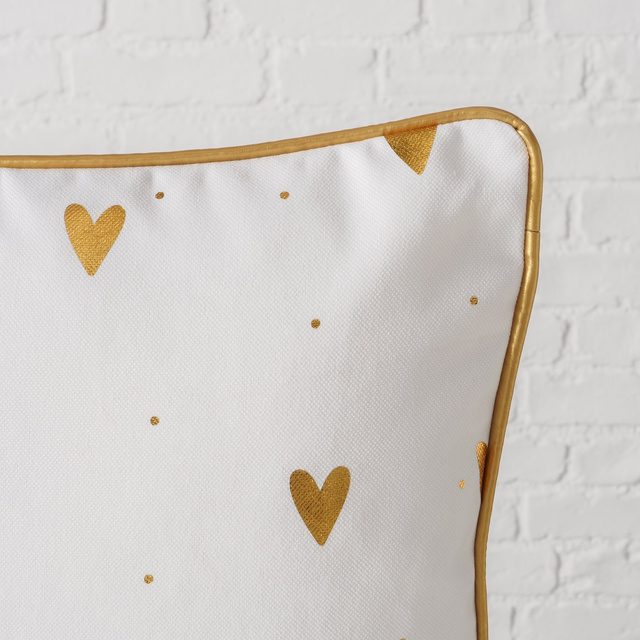 Perna decorativa cu garnitura metalica DILARA, 45 x 45 cm