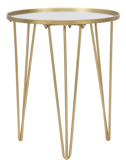 Masuta de cafea cu blat oglinda, Ø 40 x 49 cm