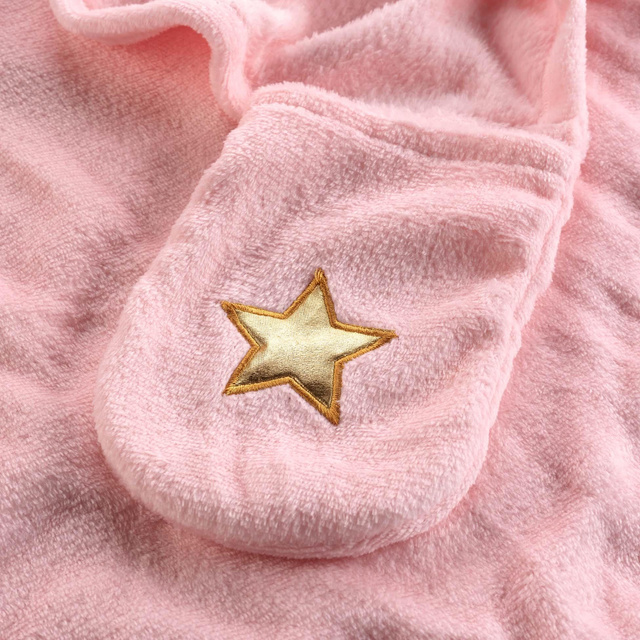 Patura cu gluga si broderie, 100 x 120 cm