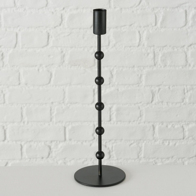 Sfeșnic din metal Kimberly, set 2 bucati, negru