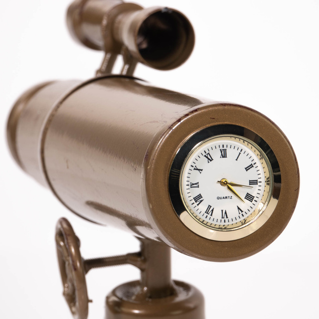 Ceas pentru living TELESCOP, metal, 23 cm