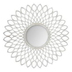 Oglindă decorativă FLOWER, Ø 90 cm, cadru decorativ