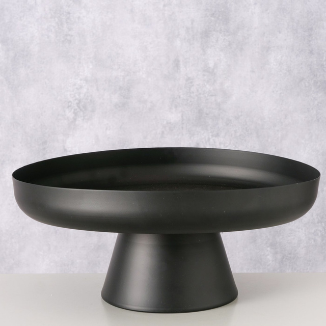 Platou metalic CREDO, negru, înălțime 13 cm