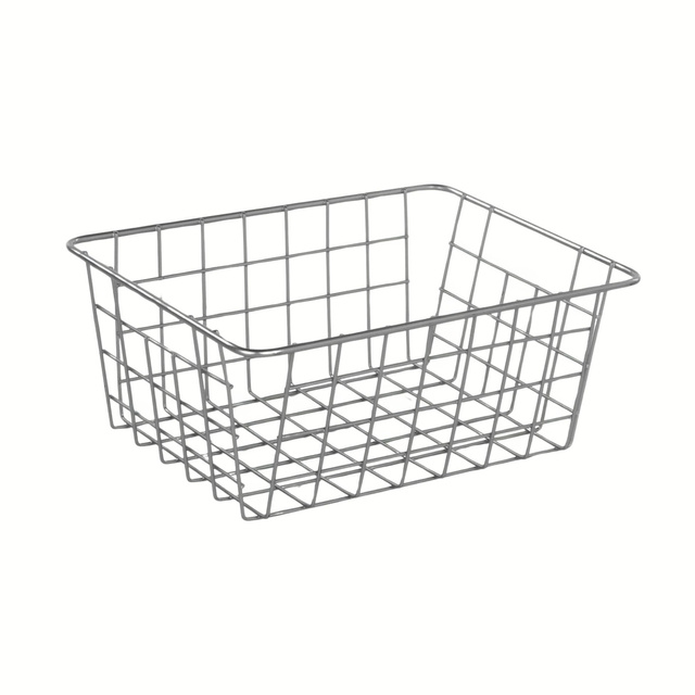 Coș metalic pentru fructe, gri, 24 x 18 x 10 cm