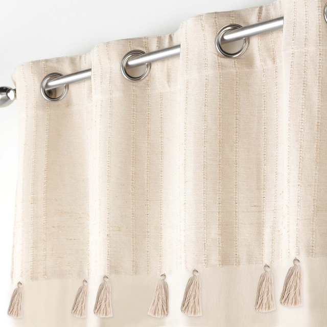 Perdea boho cu ciucuri, IZIGOLD, 140 x 240 cm