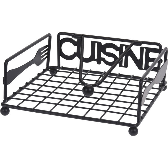 Suport servetel metalic CUISINE, 18 x 18 x 7 cm