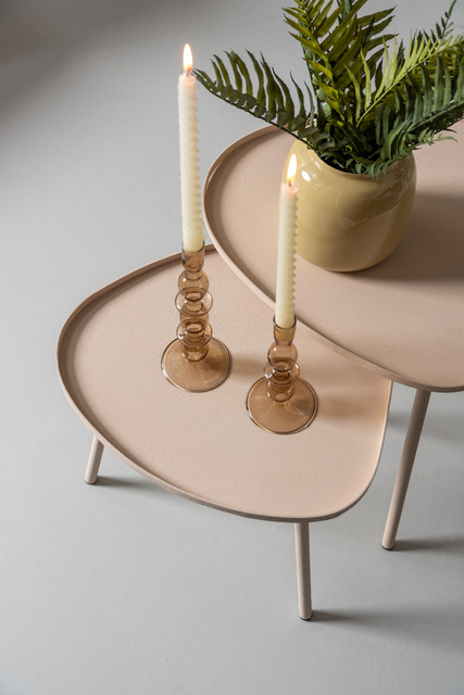 Masă de cafea metalică BOAZ, înălțime 43 cm