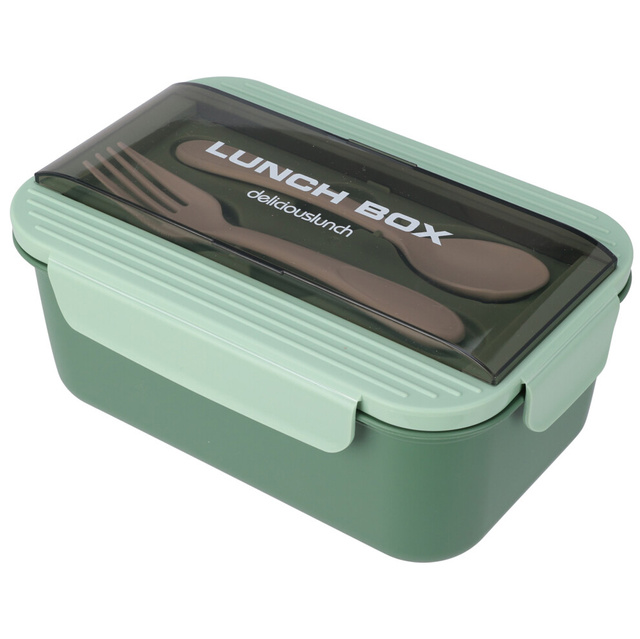 Cutie de prânz strânsă cu tacâmuri, 21 x 14 x 7 cm