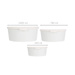 Containere pentru alimente rotunde din plastic, 3 bucăți de dimensiuni diferite.