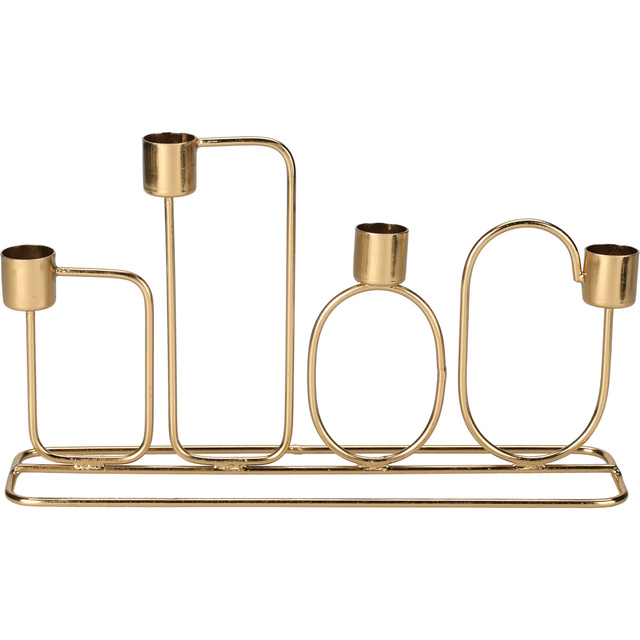 Sfeșnic cu modele geometrice, 27 x 16 cm