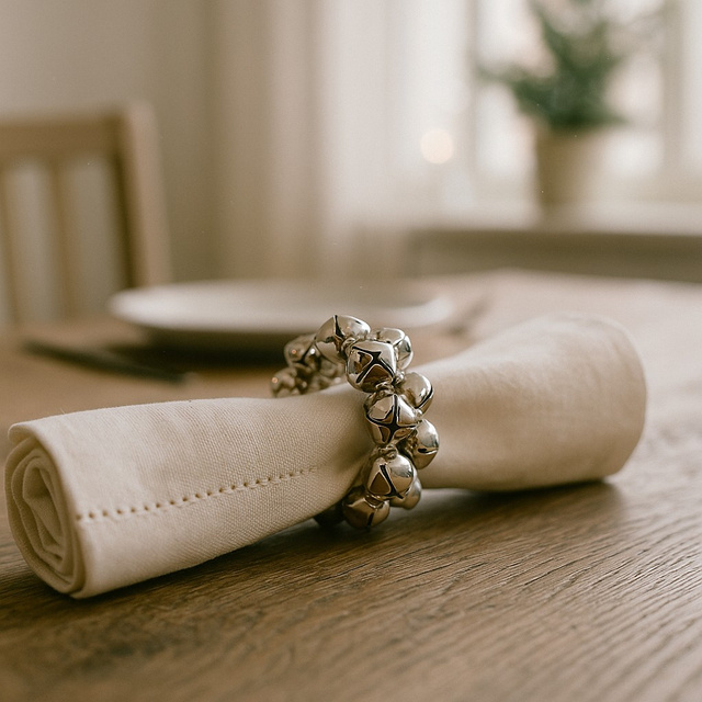 Inel de servetel cu clopotei, 2 bucati