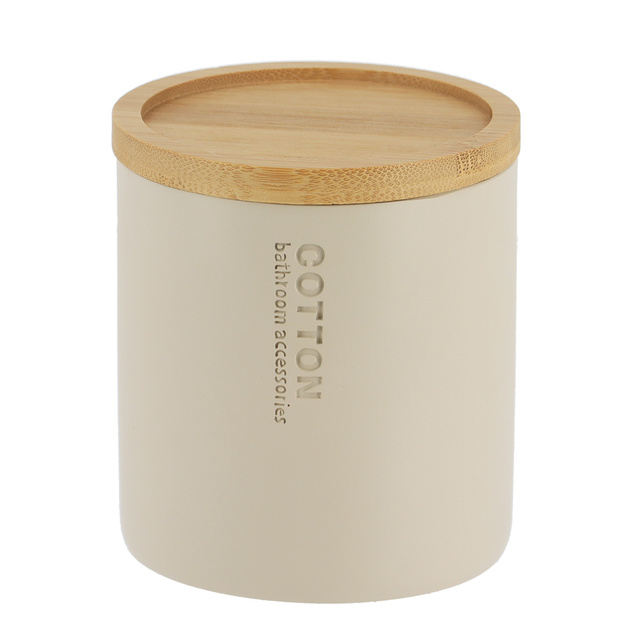 Recipient pentru dischete SAVA, capac din bambus, Ø 9,5 cm