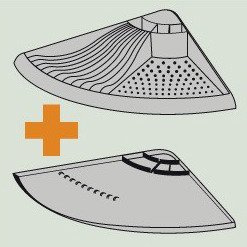 Uscător de vase colțar, scurgător, WENKO