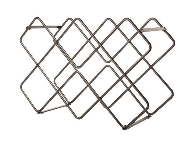 Suport de vin metalic DIAMONDS, 40,5 x 27,5 x 15,5 cm