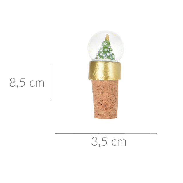 Dop sticlă de Crăciun cu un glob de zăpadă decorativ