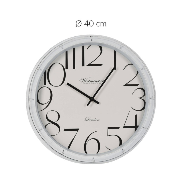 Ceas de perete cu cifre mari, Ø 40 cm