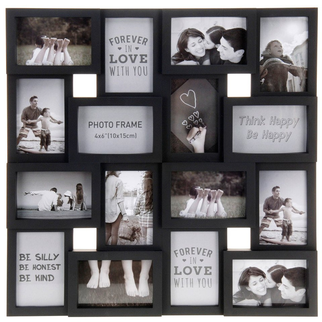 Ramă foto, 16 fotografii - galerie, negru