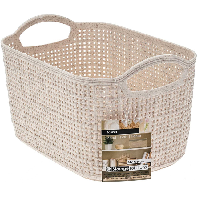 Coș de organizare din plastic, 24 x 16 x 14 cm