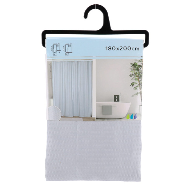 Cortina de duș din microfibră impermeabilă SIMPLE, 180 x 200 cm