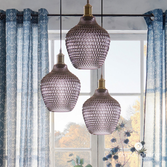 Plafoniera din sticlă OMAHA, 25 cm, culoare transparentă