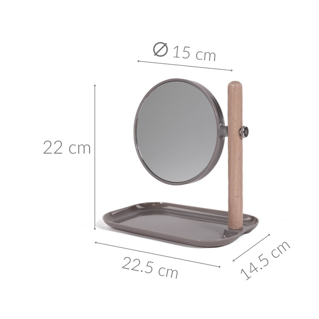 Oglinda cosmetica cu tava metalica