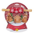 Set de copt pentru copii TIVOLA, sucitor mini cu model de fulgi de zăpadă + 3 forme, model 2