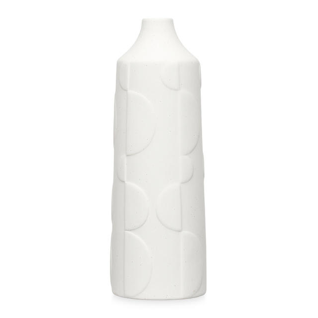 Vaza ceramica CIRCLE, alba, 30 cm