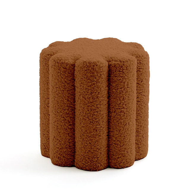 Pouf decorativ Bouclé, 38 x 40 cm, MOKA