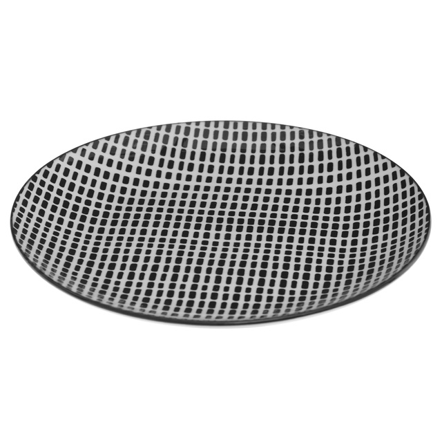 Serviciu masa pentru 6 persoane BOHEMIA, portelan, alb-negru