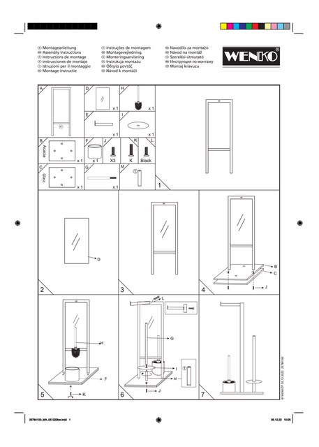 Suport hartie igienica si perie RIVALTA