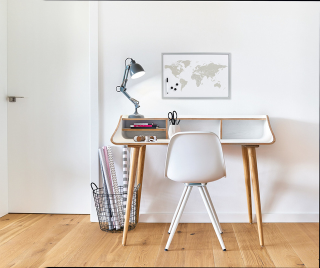 Placa magnetica + 3 magneti Zeller, Harta lumii, 60x40 cm