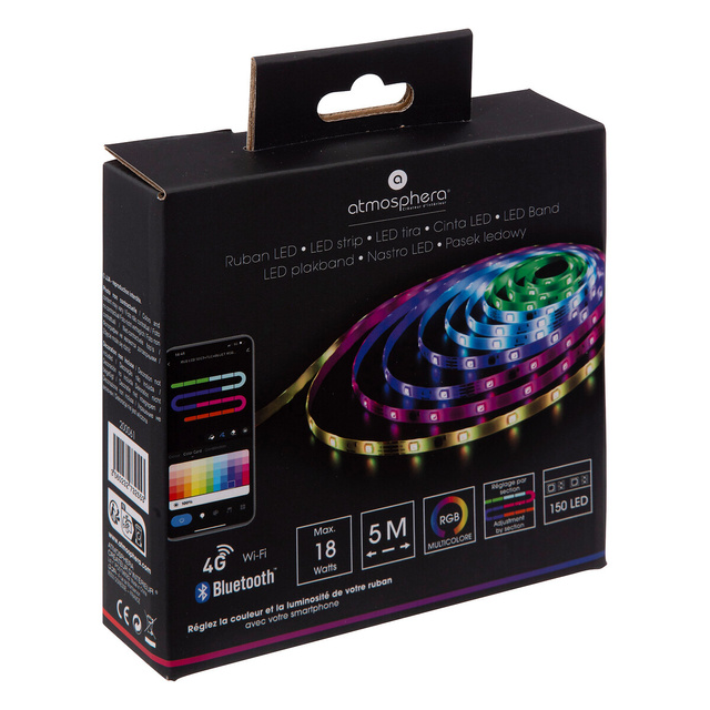 Banda LED RGB de 5 metri, Bluetooth si telecomanda