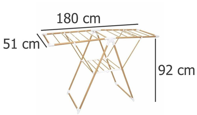 Uscător de haine pliabil 2-în-1, independent, 13 metri