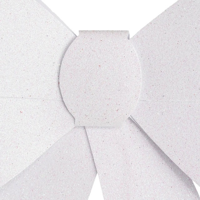 Fundita decorativa cu sclipici, alb, 30 x 19 cm