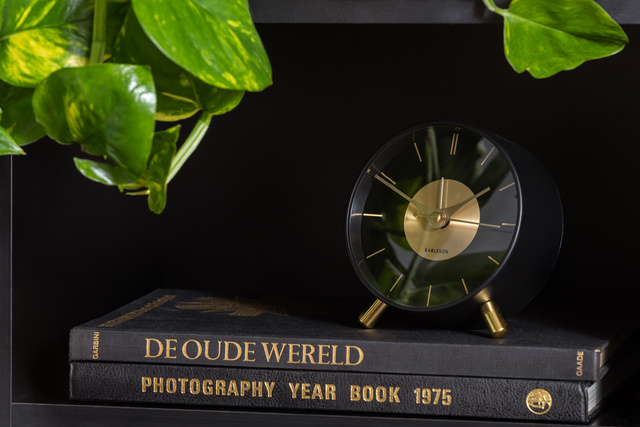 Ceas deșteptător glamour GOLD DISC, Ø 11 cm