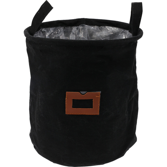 Cos din material cu fereastra si manere, Ø 24 cm