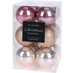 Set globuri de Craciun, Ø 6 cm, 12 bucati