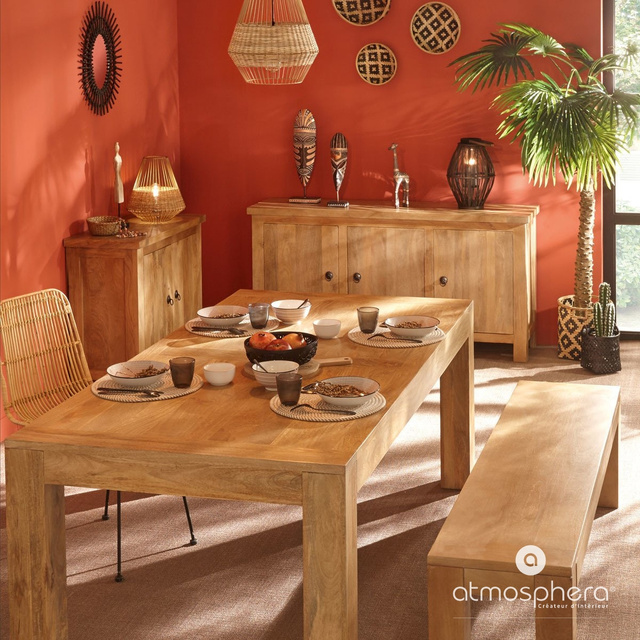 Lampă din răchită și metal CHHERAW, 33,5 cm, bej