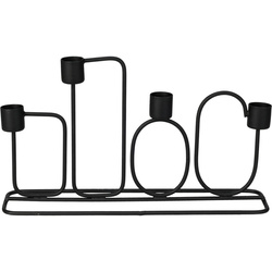 Sfeșnic cu modele geometrice, 27 x 16 cm