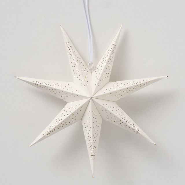 Stea decorativă din bambus pentru fereastră, KASSINA, Ø 20 cm, albă