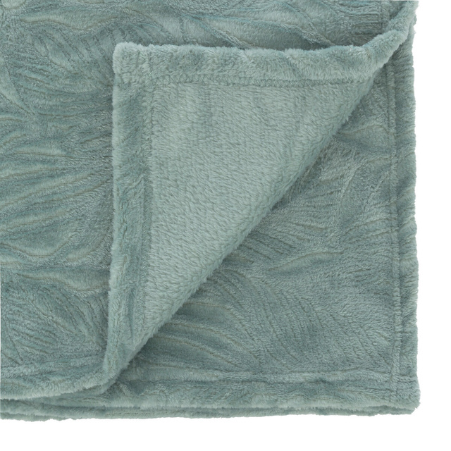 Pătură flanelată periată Ryo albastră 125 x 150 cm