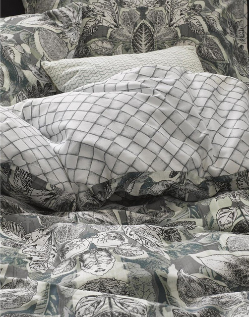 Set de lenjerie de pat din bumbac pentru 2 persoane, set de fețe de pernă din satin, 100% bumbac, 200 x 220 cm, Essenza