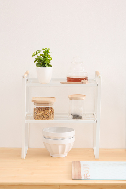 Raft metalic pentru blatul de bucătărie BALM, 33 x 21 x 37,5 cm