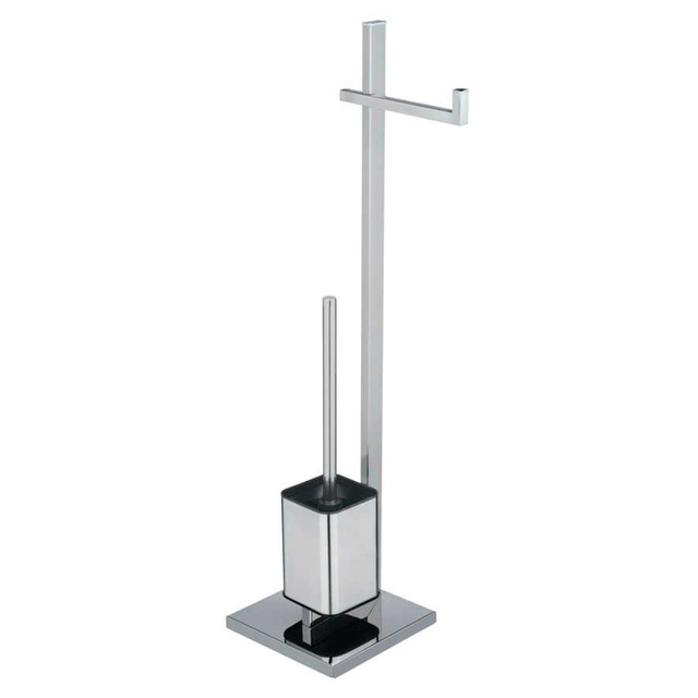 Suport pentru hârtie igienică și perie QUADRO pentru WC - 2 în 1, WENKO