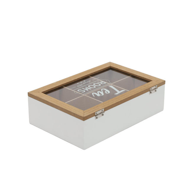 Recipient pentru ceai cu compartimente TEA ROOM, 23 x 15,5 x 8 cm