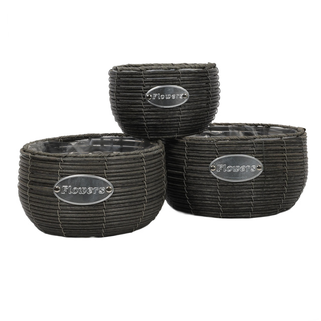 Set ghivece rotunde, 3 buc, diferite dimensiuni